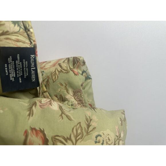 3 Pc Vintage Ralph Lauren Charlotte Floral Twin Comforter Flat Fitted Sheet Set - Picture 7 of 9